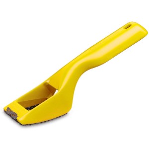 Gelber Stanley Surform Hobbyschaber aus Kunststoff für feine Hobelarbeiten.