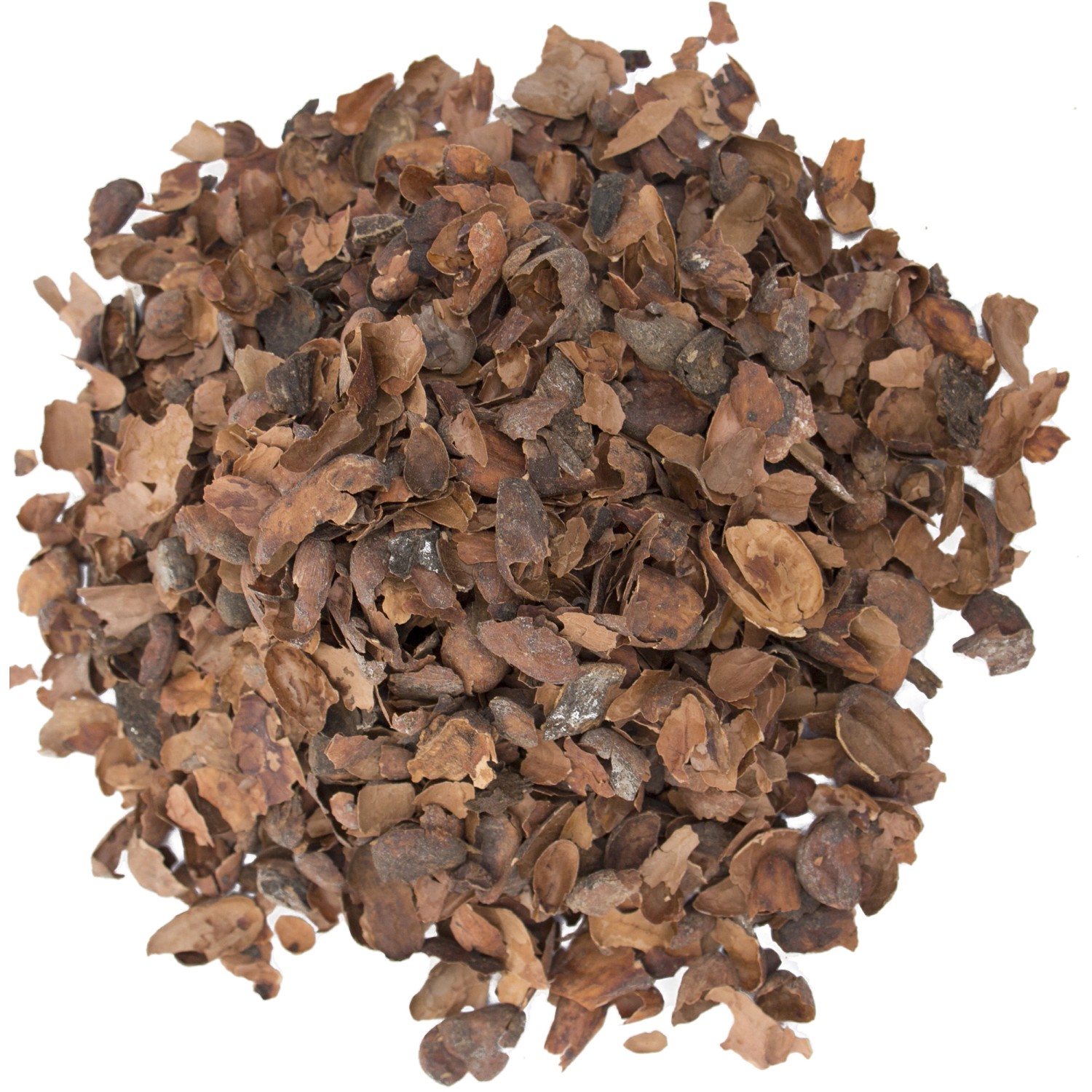 Floragard Kakaoschalen, naturbelassener Mulch zur Bodenabdeckung und Unkrautunterdrückung.