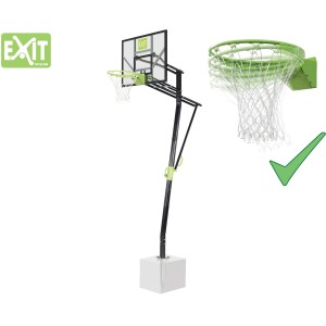 EXIT Galaxy Basketballkorb mit Dunkring zur Bodenmontage, grün/schwarz.