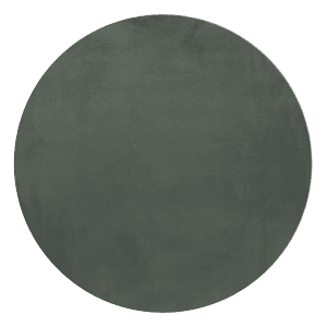 Runder, grüner Kurzflorteppich Pouffy von Ayyildiz, Durchmesser 120 cm.