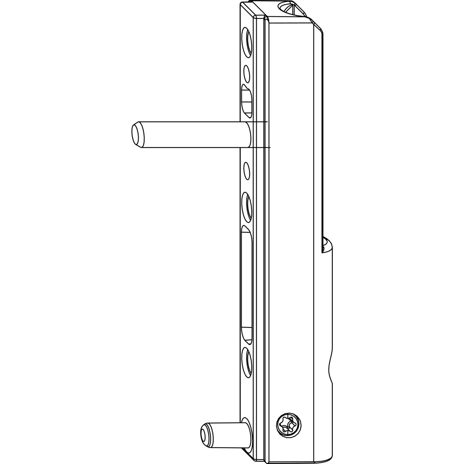 Maco Ecklagerband Pvc mit 5mm Tragezapfen Länge 23mm 120kg Silber