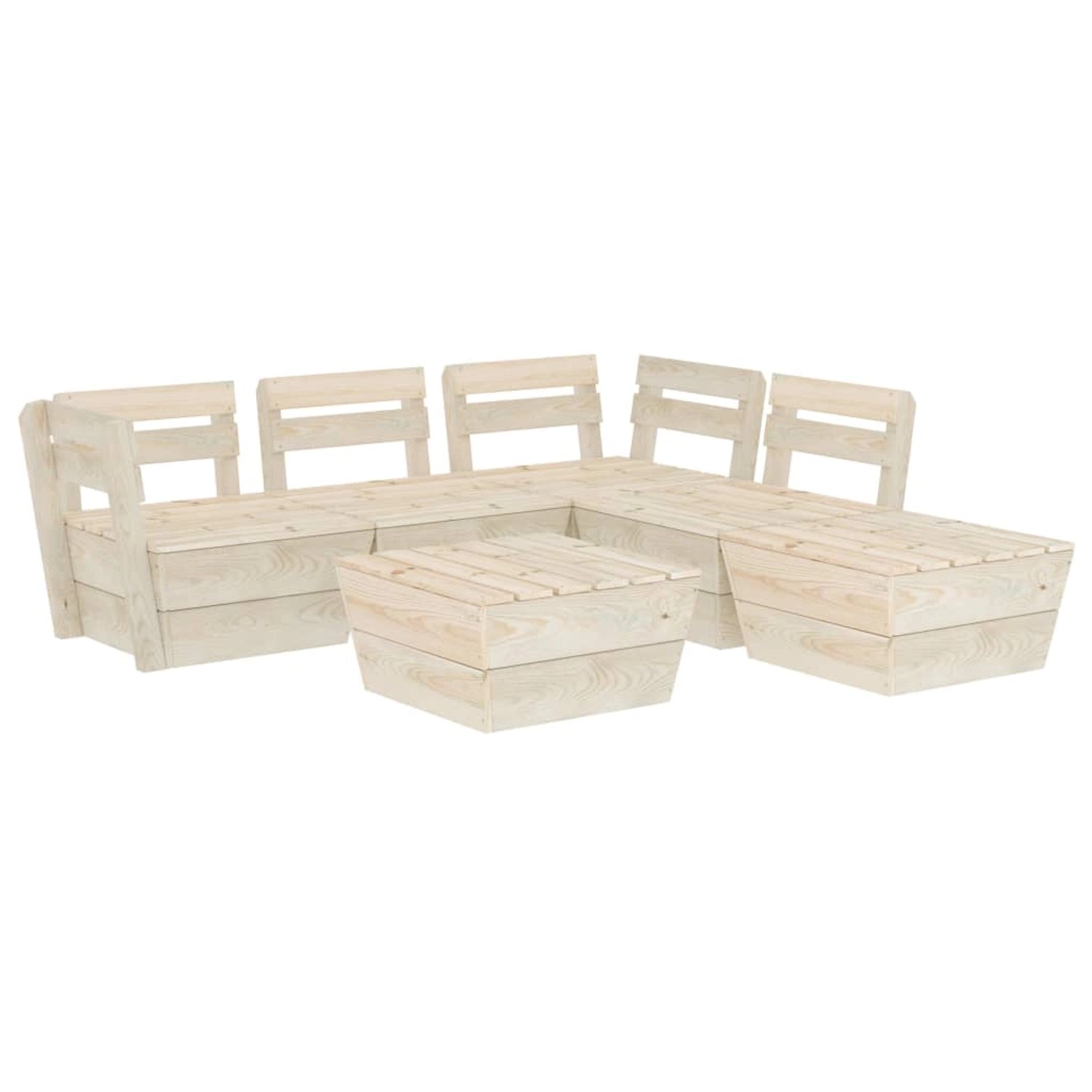 vidaXL 6-Tlg Garten-Paletten-Lounge-Set Imprägniertes Fichtenholz 3063722