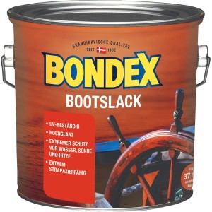 Dose Bondex Bootslack, farblos, 2,5 l. Klarlack für Holz im Innen- und Außenbereich.