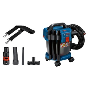 Bosch Professional Akku-Industriestaubsauger GAS 18 V-10 L mit Zubehör und Schlauch.