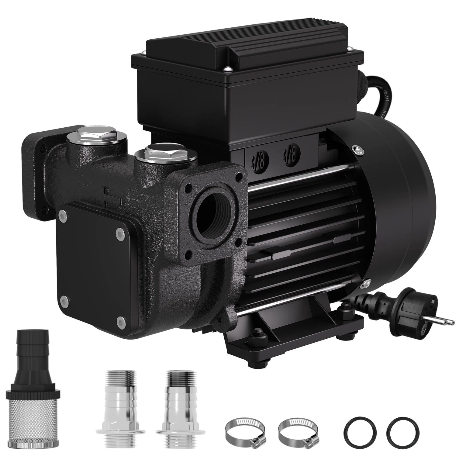 Wiltec Heizöl- Und Dieselpumpe 230V/750W/100L/Min Selbstansaugend Dieselöl Pumpe