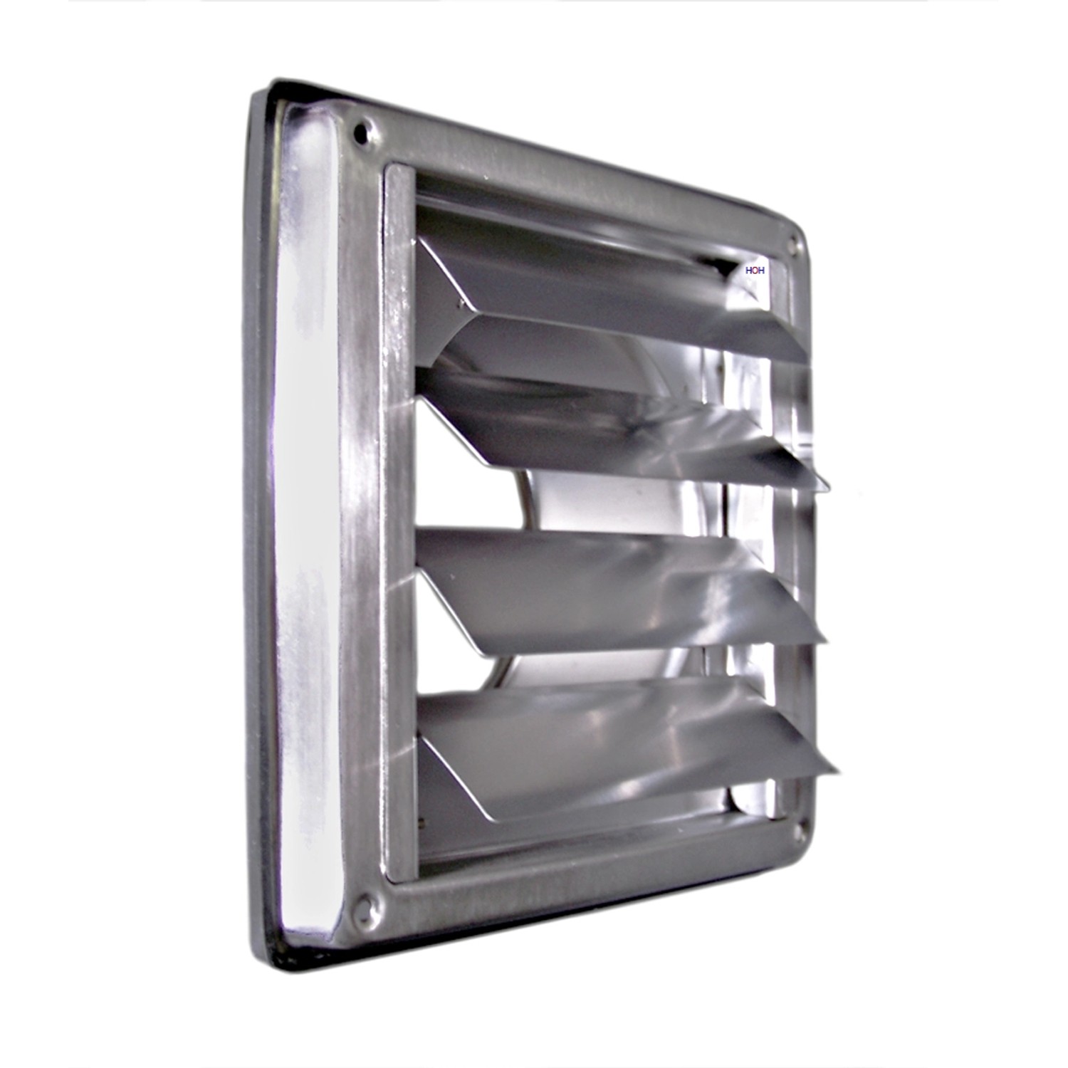 Häusler Lüftungsgitter LG-5010 Edelstahl DIN 100 Überdruck Lamellen Abluftg günstig online kaufen