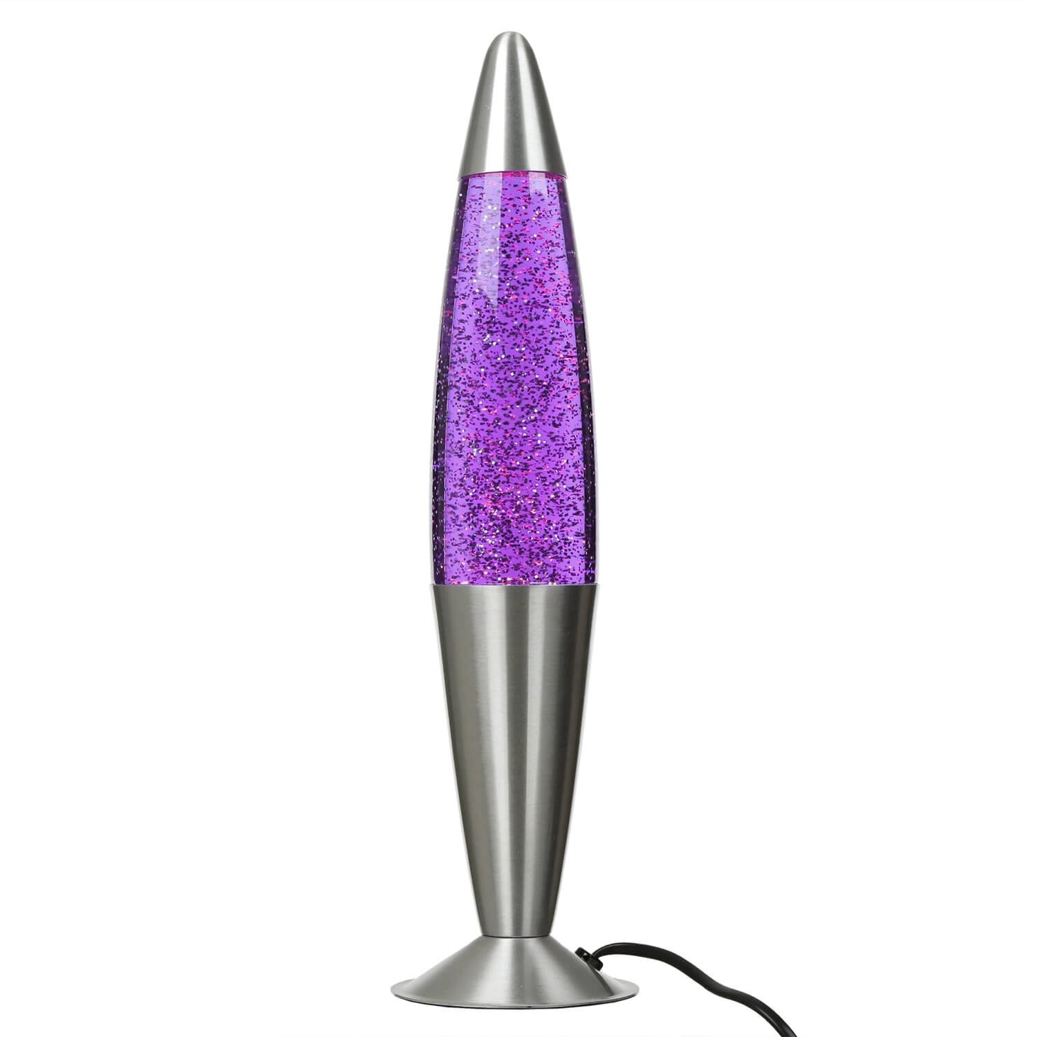 EASYLIGHT Lavalampe Glitter Violett 42 cm Hoch mit Leuchtmittel Jenny