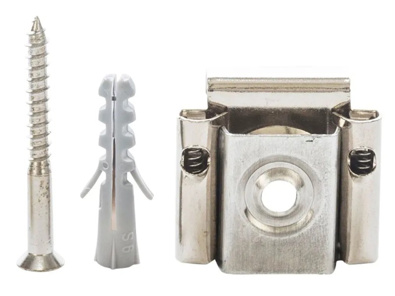 8-tlg. Spiegelhalter-Set Mit Federbelasteten Clips – Für Rahmenlose Spiegel Bis 10 Kg
