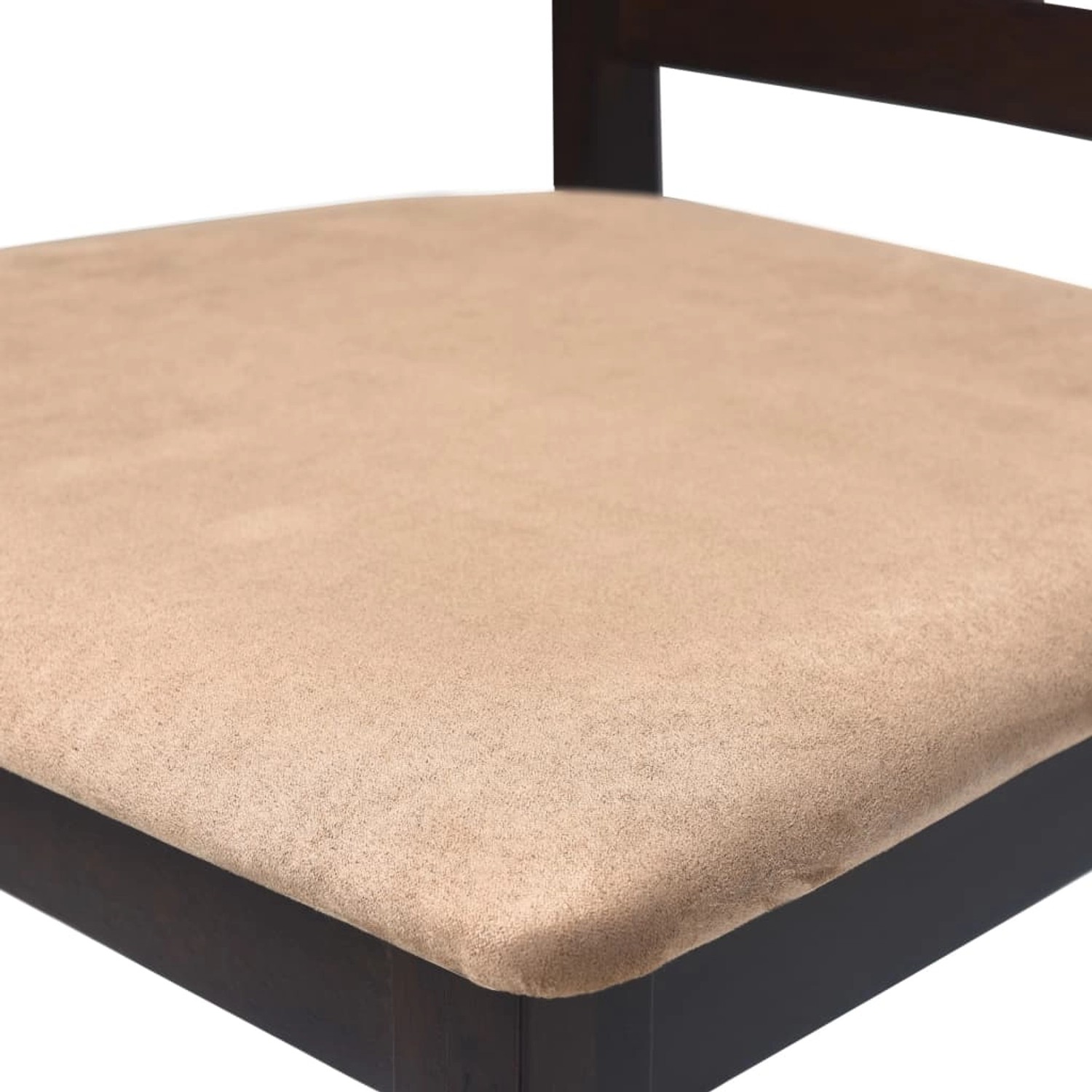 Detailaufnahme Barhocker braun/beige, Teil der vidaXL Essgruppe Stehtisch mit 4 Hockern.