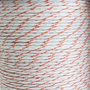 ZGM Weidezaunseil Premium Weiß/Orange 200 m 11 Leiter