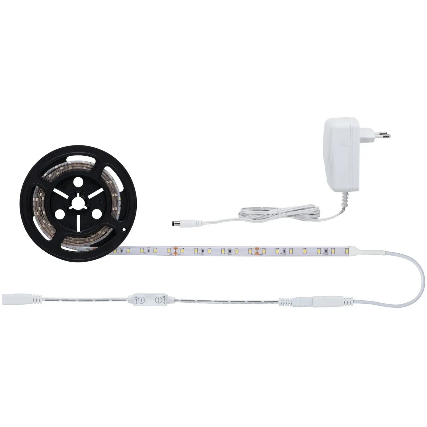 Paulmann LED-Power Strip Set, 1,5m, Neutralweiß, 17W, auf Rolle mit Dimmer und Netzteil.