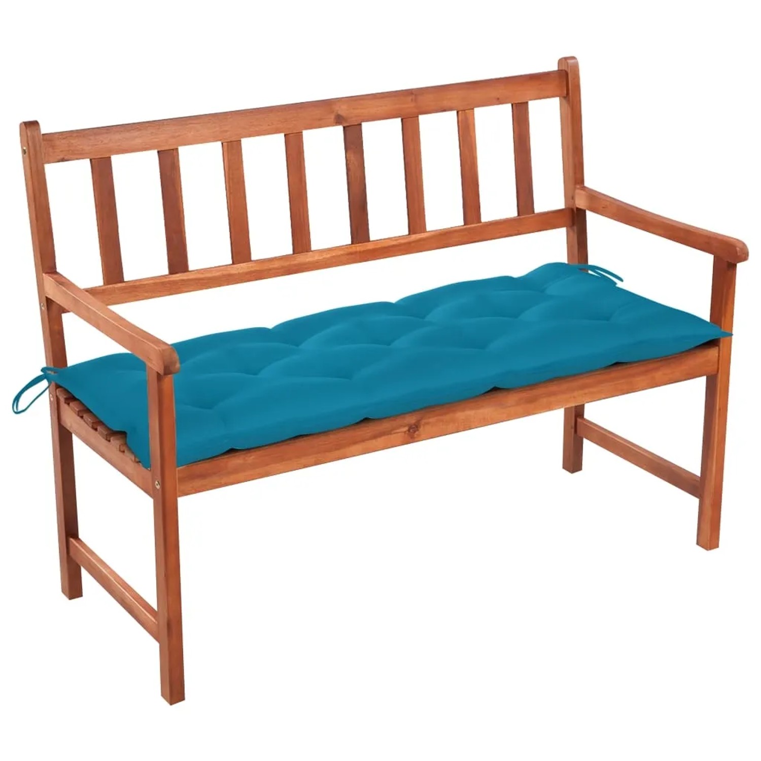 vidaXL Gartenbank mit Auflage 120 cm Massivholz Akazie 3063787