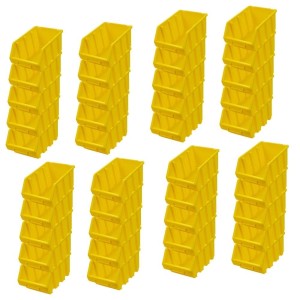 PROREGAL SuperSparSet: 40 gelbe Sichtlagerboxen (12,6x17x24 cm) aus Polypropylen, ideal für Aufbewahrung.