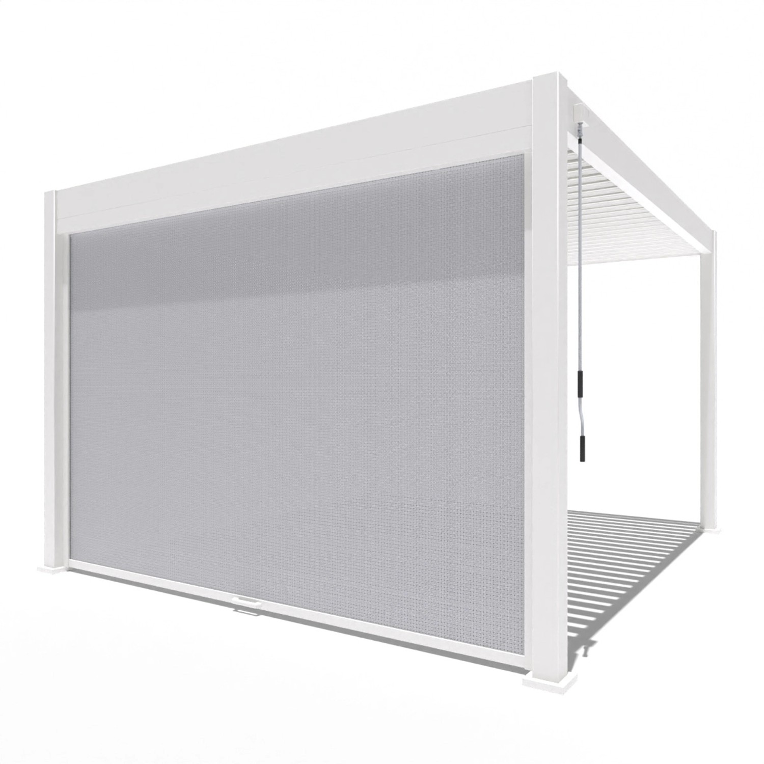 Weide Sonnenrollo für Weide Pergola 4 M in Weiss günstig online kaufen
