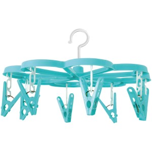 Bestlivings Mini-Hängetrockner, türkis, mit 8 Klammern. Wäschespinne für Socken, Unterwäsche und Babykleidung.