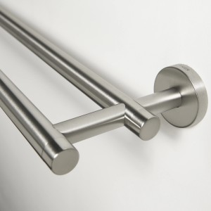 Tiger Doppel-Handtuchhalter Boston, Edelstahl gebürstet, 58 cm. Wandmontage.