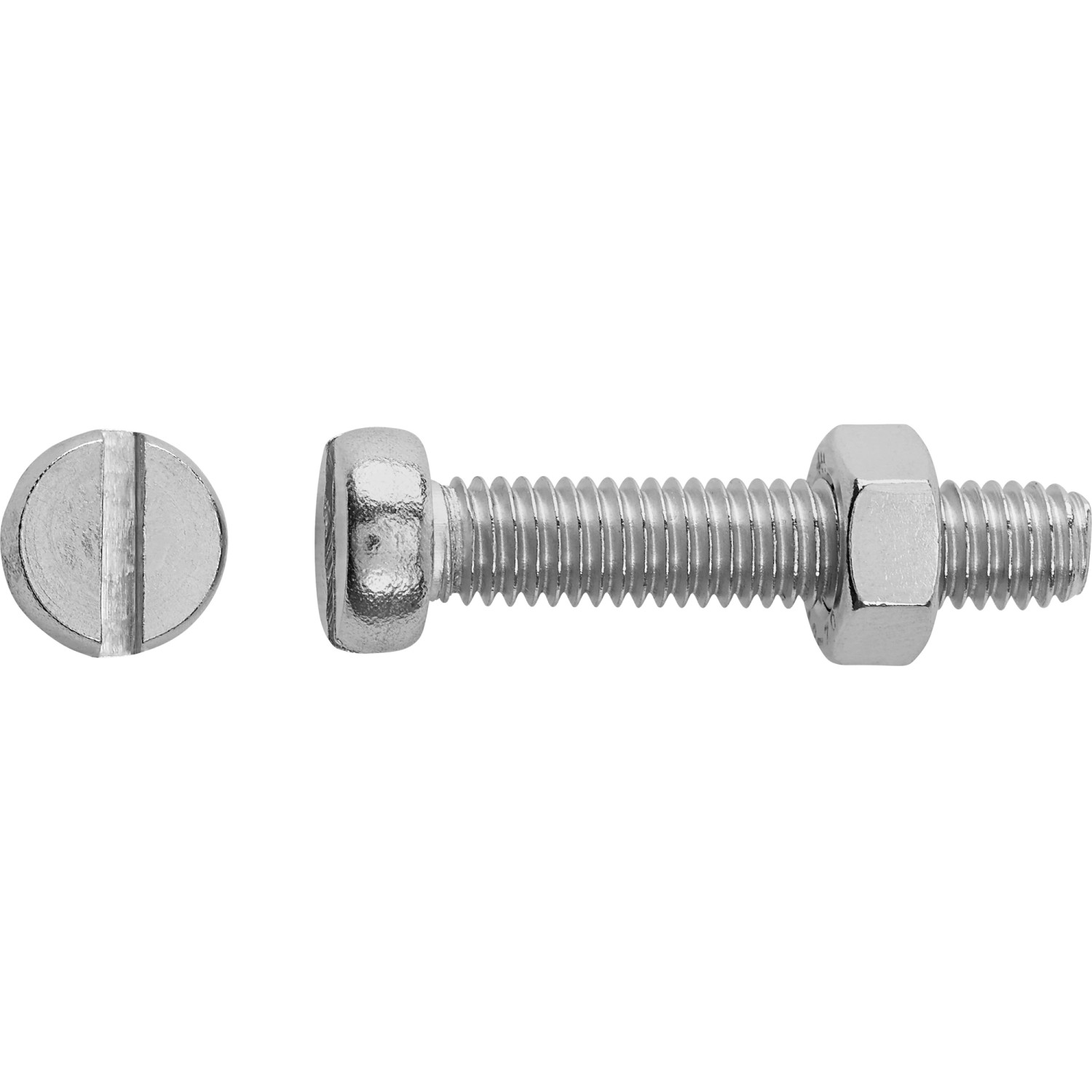 LUX Zylinderkopf Gewindeschraube M5 x 25 mm Edelstahl Schlitz 8 Stück m. Muttern