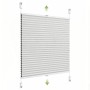 SALCAR Wabenplissee Thermo Plissee Klemmfix ohne Bohren Verspannt Verdunkelnd Blickdicht Weiß 100x120cm für Fenster und Tür Sonnenschutz Hitzeschutz