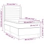 vidaXL Boxspringbett hellgrau 90x190 cm mit Matratze und Kopfteil, Stoffbezug. Bett für erholsamen Schlaf.