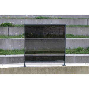 Dieda Linus Glas Füllung VSG 100x100 anthrazit, Geländer-Element für den Außenbereich.