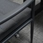 Detailansicht: Verstellbarer Gartenstuhl Biola in Grau-Mystic mit Aluminiumgestell und Armlehne.