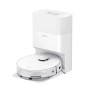 Weißer Dreame Saugroboter Plus D20 mit Absaugstation. Intelligente, automatische Reinigung.