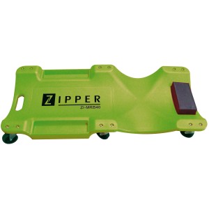 Zipper Montagerollbrett ZI-MRB40: Mobiles Rollbrett mit Nackenstütze und Werkzeugablagen für Autoreparaturen.