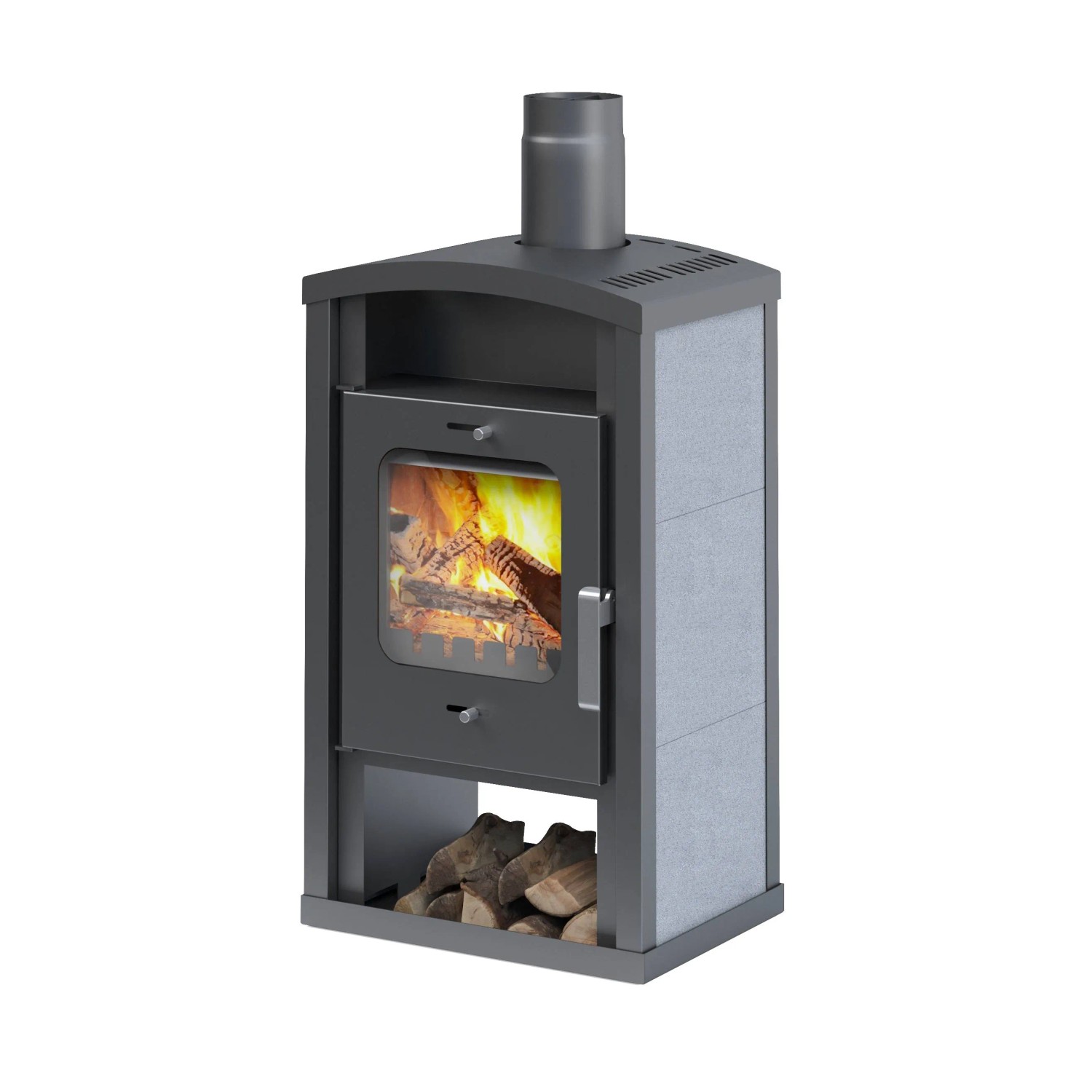 Image of Accente Umea 4.0 GTS Kaminofen Granit Grau 6 kW