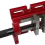 Rotwerk Maschinenschraubstock MSS75 VH, rot, für präzise Bohr- und Fräsarbeiten.