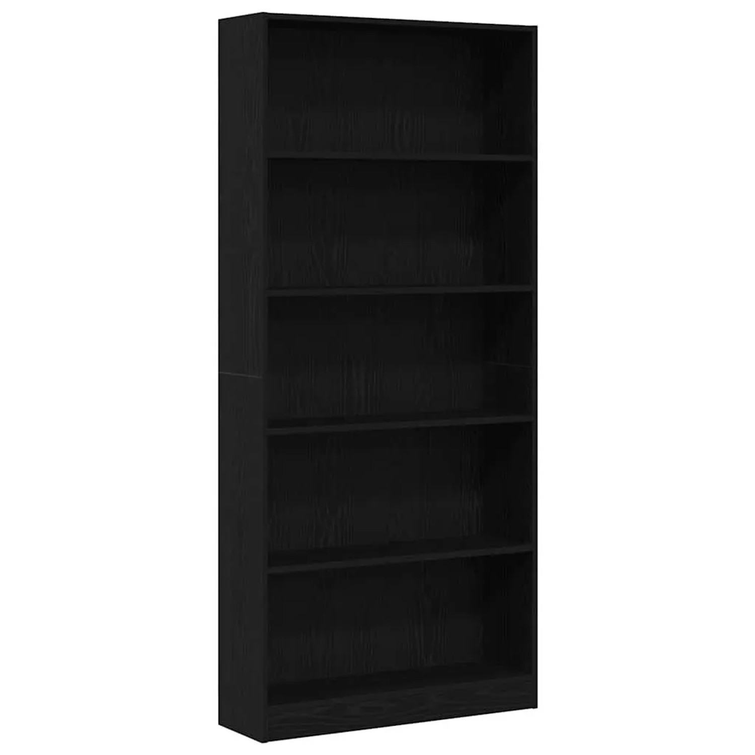 vidaXL Bücherregal Schwarz Eichen-Optik 80x24x176 cm Holzwerkstoff 862456 günstig online kaufen