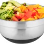 Wenko Schüssel Aru (1,7 l) aus Edelstahl mit Salat und Gemüse, rutschfester Boden.