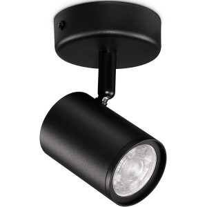 Schwarze WIZ LED Deckenleuchte Imageo mit Spot, tunable white & color, 345 lm.