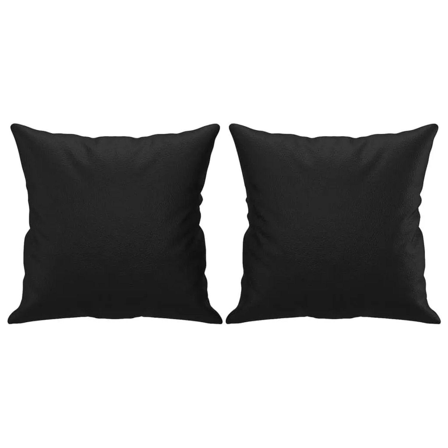 vidaXL Zierkissen 2 Stk Schwarz 40x40 cm Kunstleder 349479