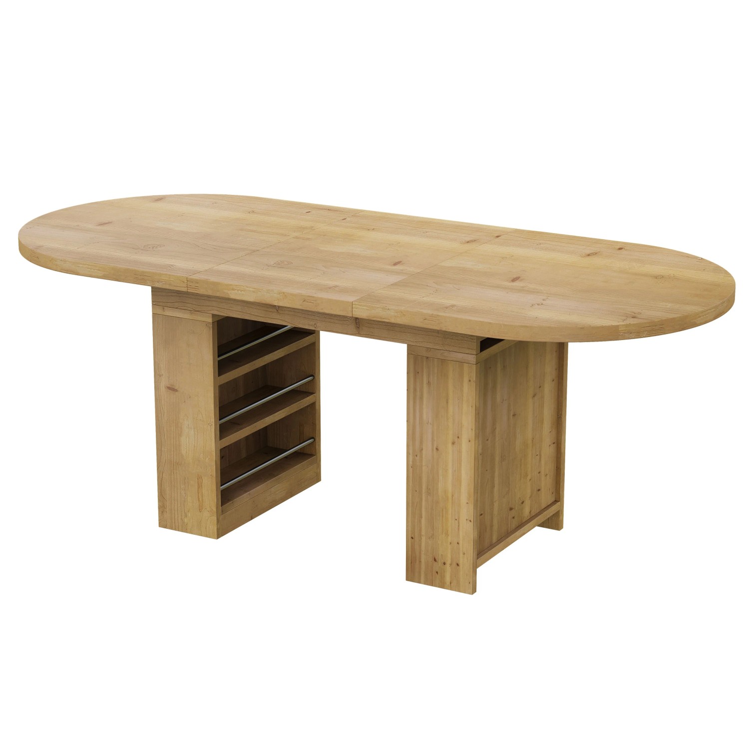 Merax Esstisch Ausziehbar 150/200x90cm Stauraum Eiche
