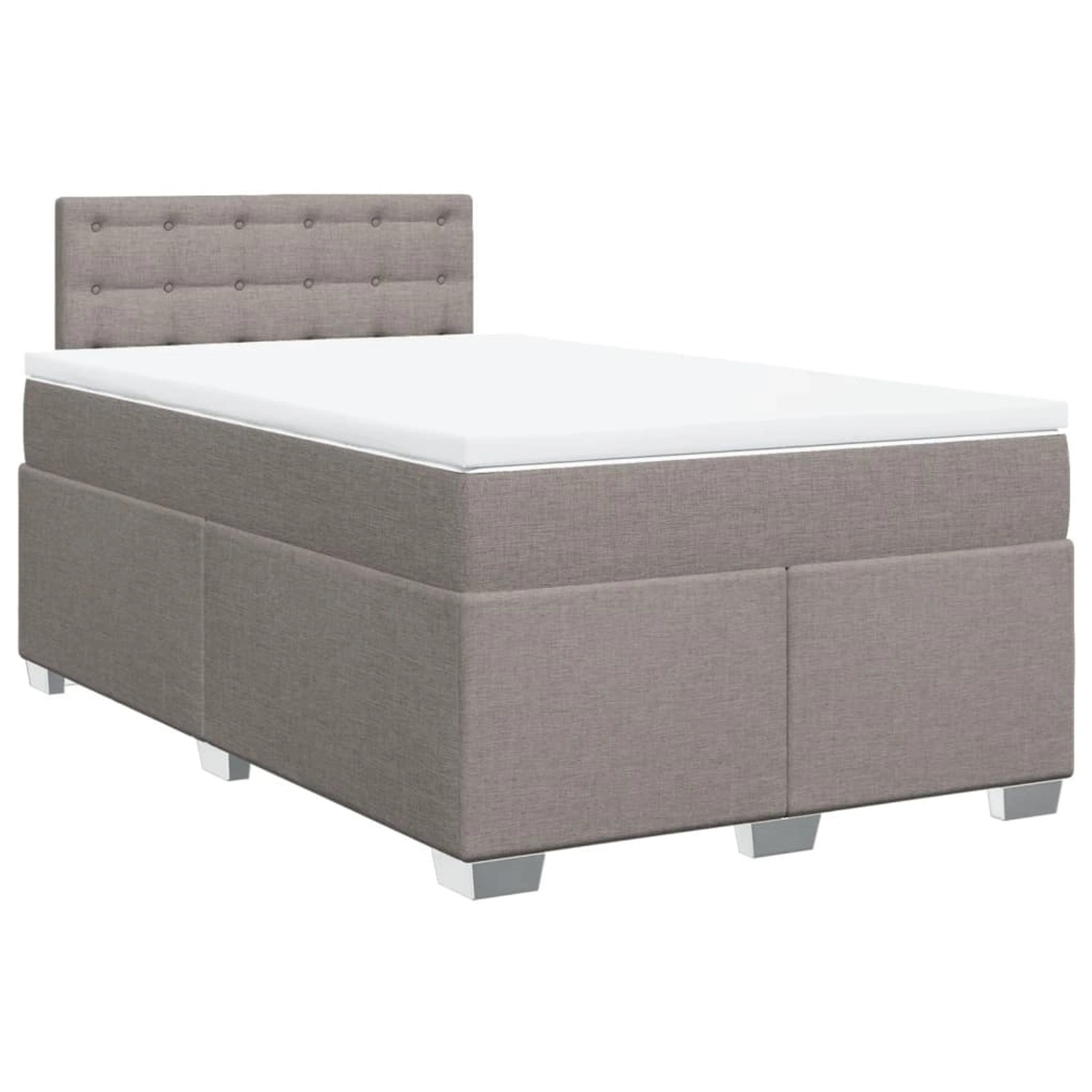 vidaXL Boxspringbett mit Matratze Taupe 120x200 cm Stoff2101694 günstig online kaufen