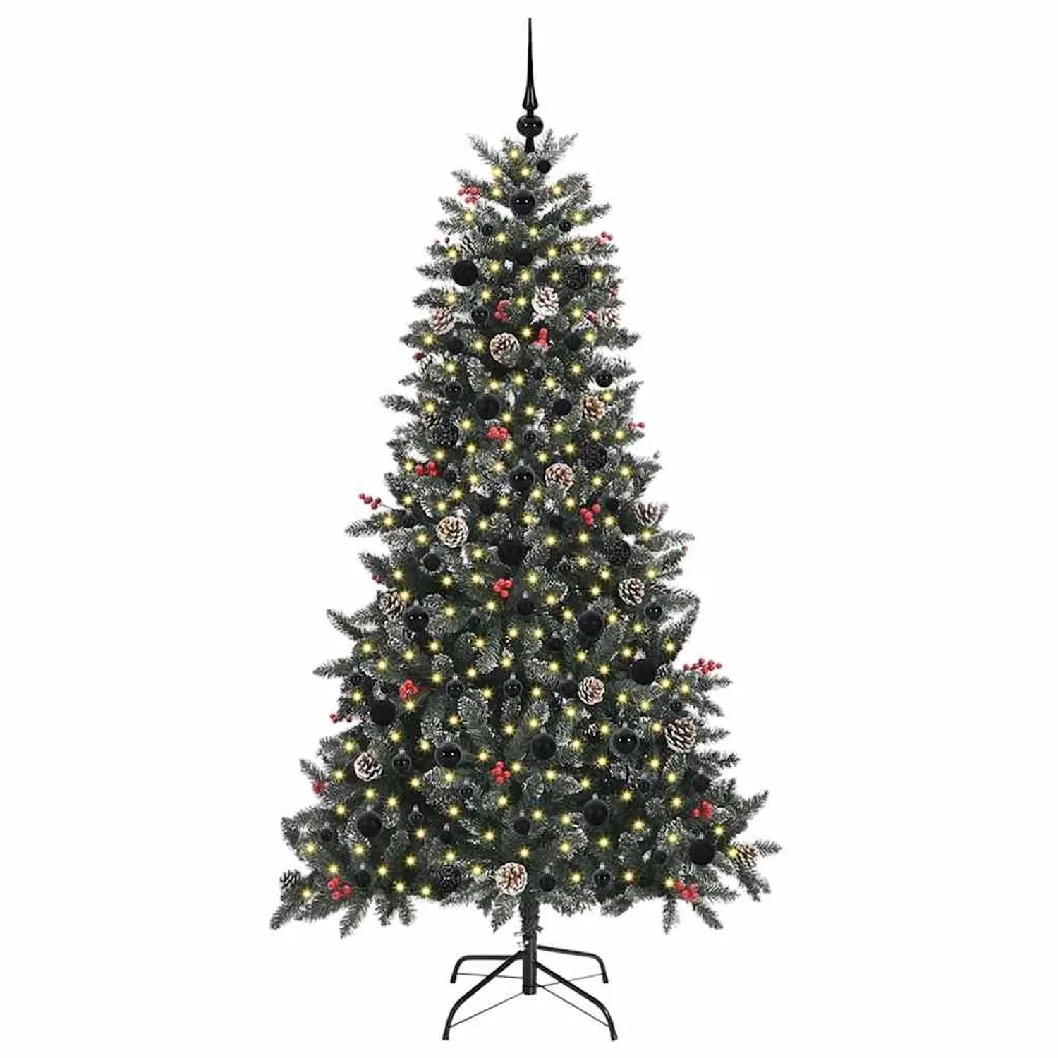 vidaXL Künstlicher Weihnachtsbaum mit 300 LEDs Grün 99 x 99 x 180 cm 3395881