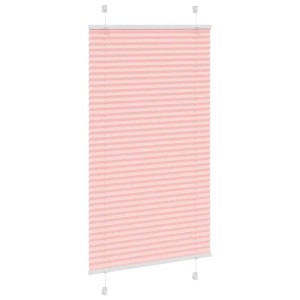 Rosa Plissee 70x100 cm aus Polyester für Fenster. Plissierter Stoff bietet Sicht- und Sonnenschutz.