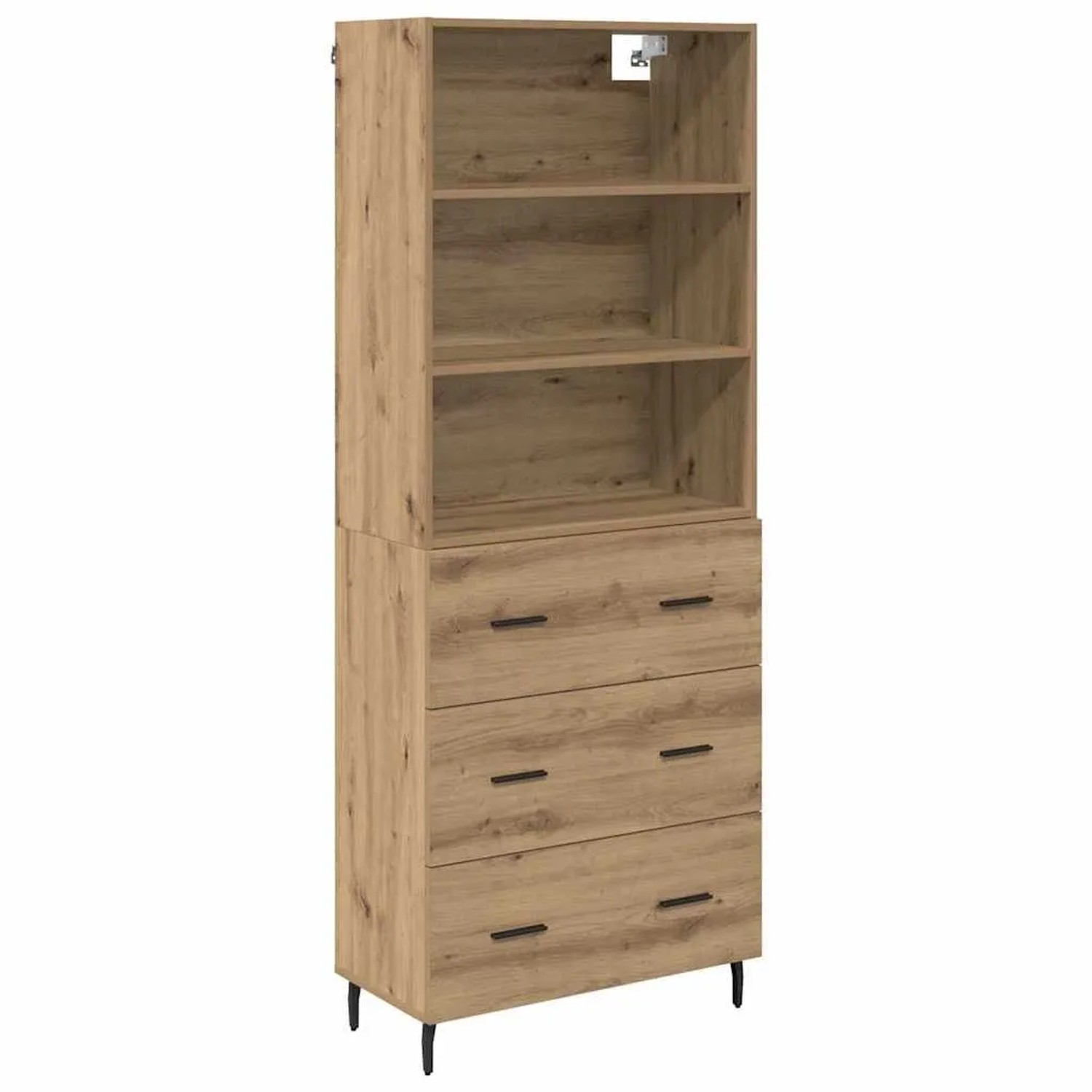 vidaXL Highboard mit Schubladen Artisan-Eiche 69,5 x 34 x 180 cm 3415845 günstig online kaufen