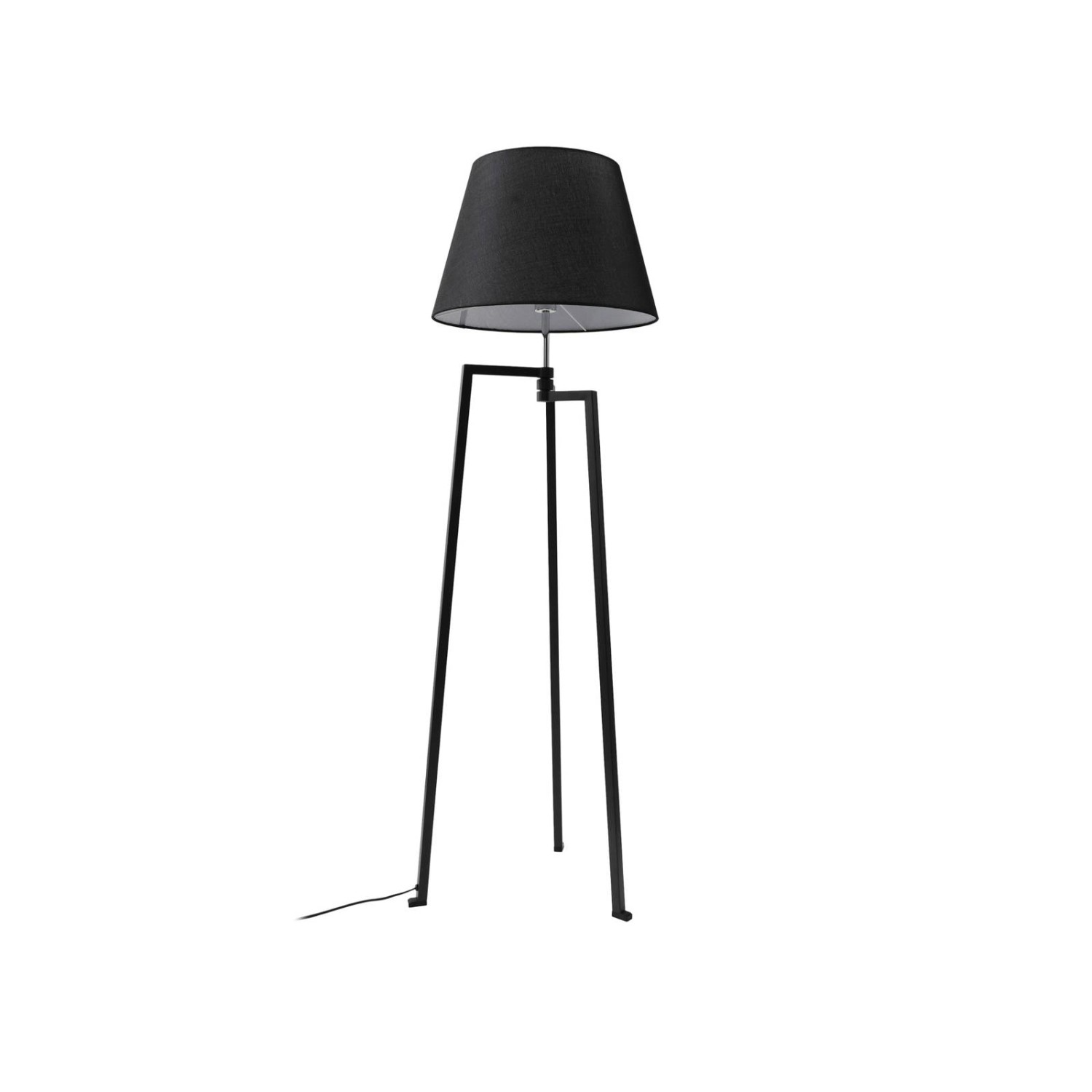 Lucande Amona 10020461 in Schwarz aus Metall 1-flammig E27 Tripod Wohnzimmerleuchte