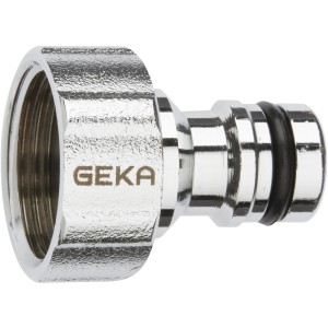Geka plus-Hahnstecker, Stecksystem für Wasserhahn, 24,1 mm (3/4 Zoll), verchromt.