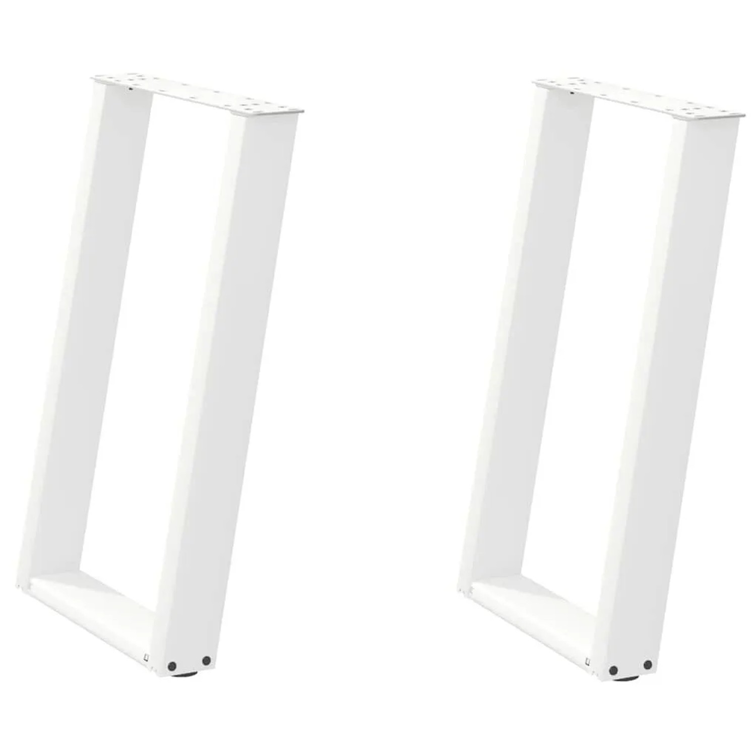 vidaXL Esstischbeine U-Form 2 Stk Weiß 50x72-73 cm Stahl 4012785