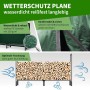 TTL GARDEN Kaminholzregal M mit Schutzplane, Stahlrahmen, wetterfest, für Kaminholz Zubehör.