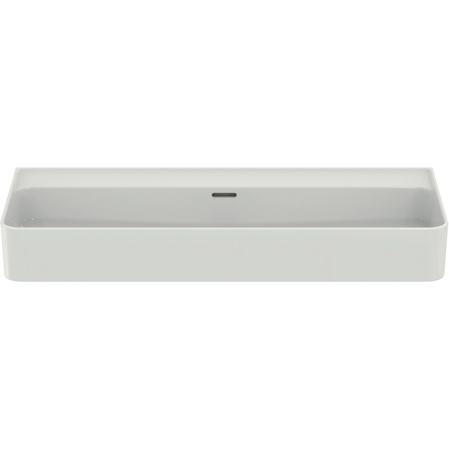 Weißer Ideal Standard Strada II Waschtisch, 100x43 cm, ohne Hahnloch, mit Überlauf.