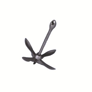 Seilflechter Faltklappanker, 1,5 kg, verzinkt, für Wassersport.