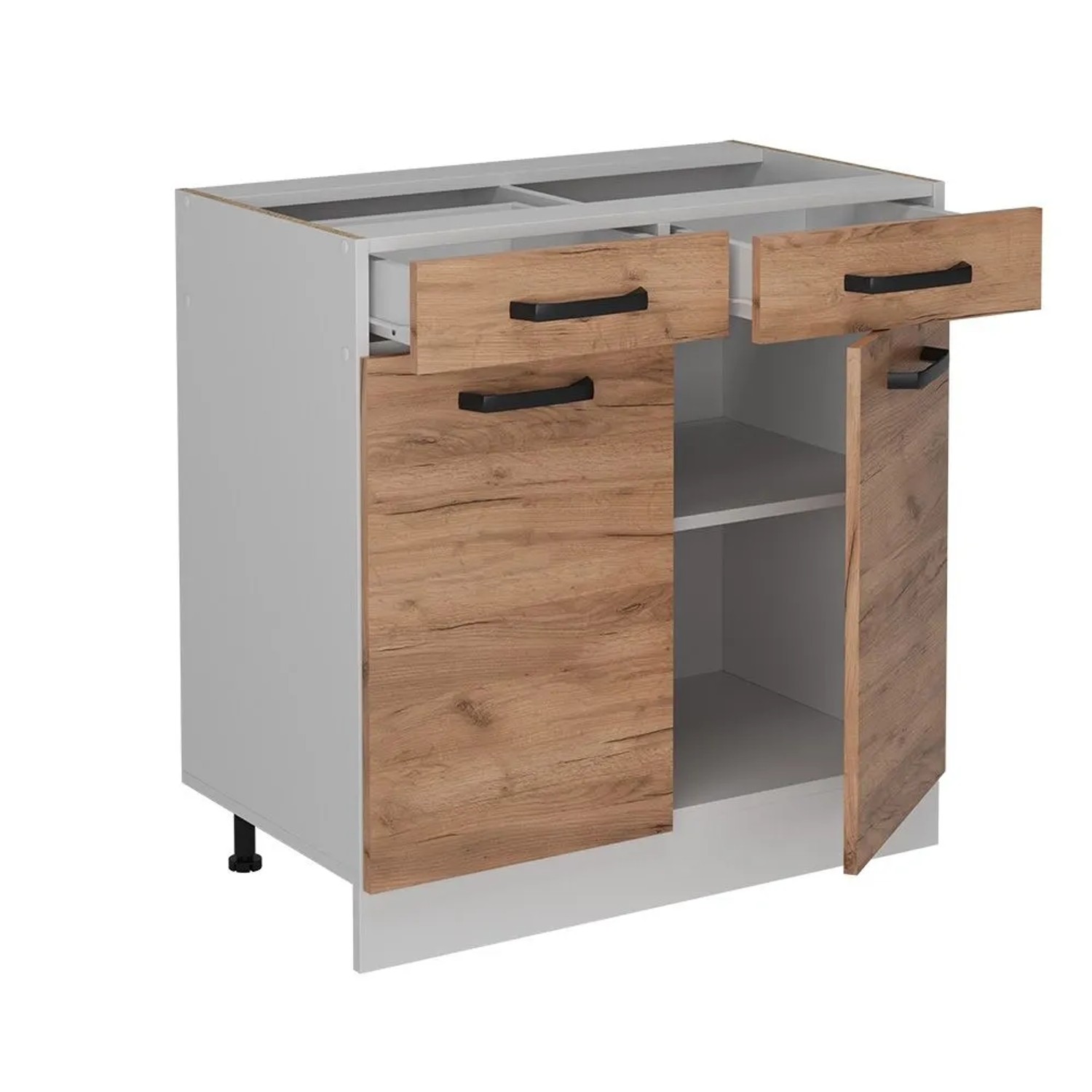 Vicco Küchenunterschrank R-Line Goldkraft Eiche 80 cm ohne Arbeitsplatte Opt 2