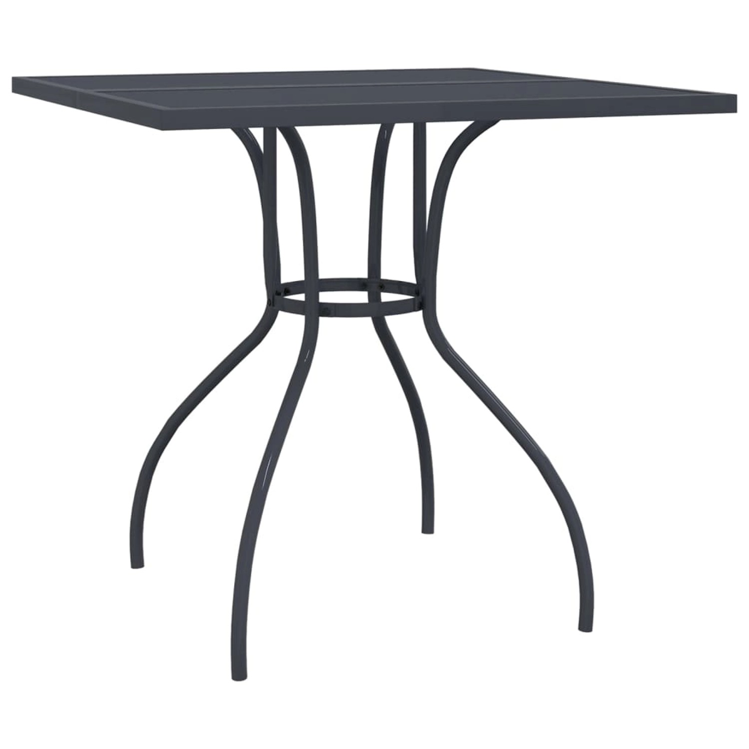 vidaXL Gartentisch Anthrazit 80x80x72,5 cm Stahlgeflecht 362731 günstig online kaufen