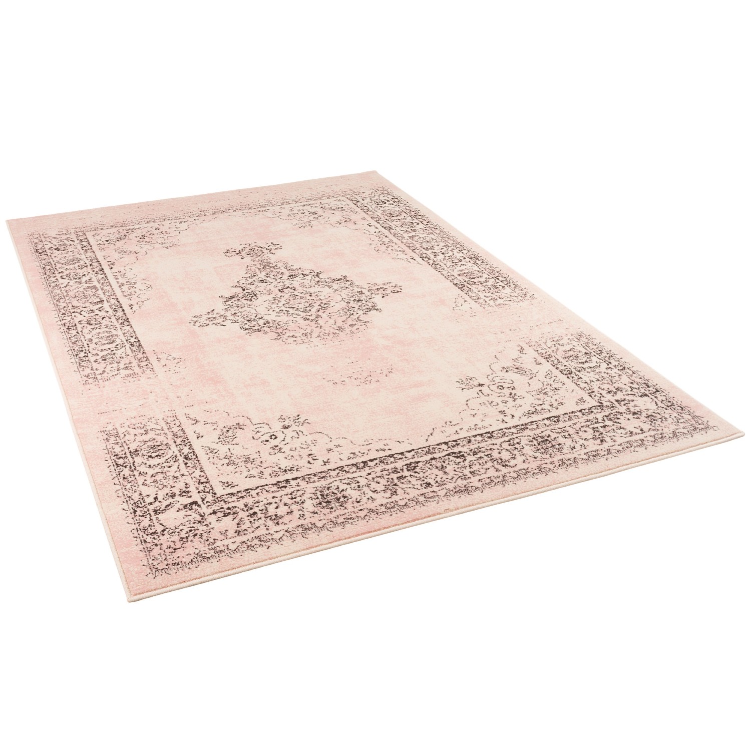 Pergamon Designer Teppich Passion Vintage Bordüre Rosa Beige 140x200cm günstig online kaufen
