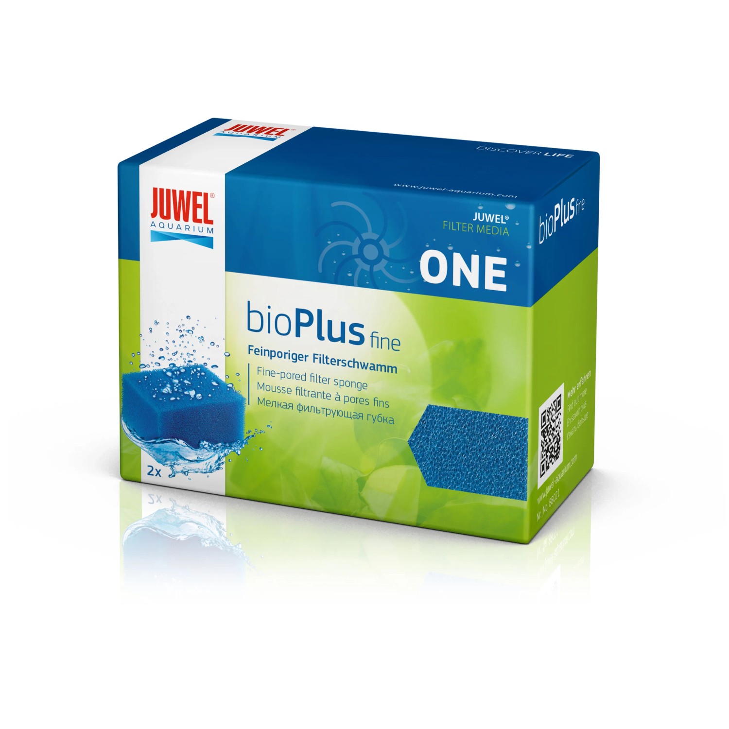 Juwel BioPlus Fine Filterschwamm für Aquarienfilter, 2 Stück im Set.