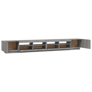VidaXL TV-Schrank-Set, 3-teilig, Grau Sonoma Holz, mit LED-Beleuchtung und Stauraum.