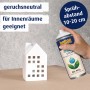 Belton Free AQUAcolours Buntlack Reinweiß RAL 9010, seidenglänzend, mit Farbspraydose und Deko-Haus.